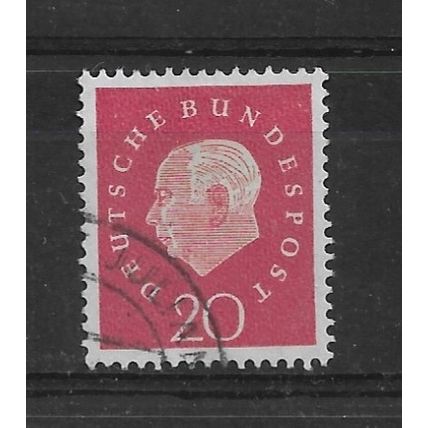 WestGermany.WestBerlin.B180 20pf Pres. Heuss (Red).Fine Used.Nov21
