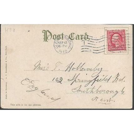 Detroit, Michigan - Chamber of Commerce - postcard, stamp, Cleveland pmk 1910