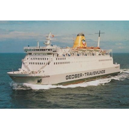 MF Travemunde German Ferry Ship Postcard