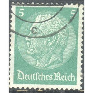 Germany 1934 - 5pf green - President Von Hindenburg - used 12