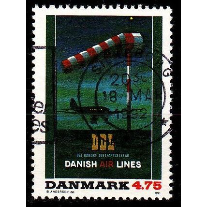DÄNEMARK DANMARK [1991] MiNr 1014 ( O/used ) Flugzeug