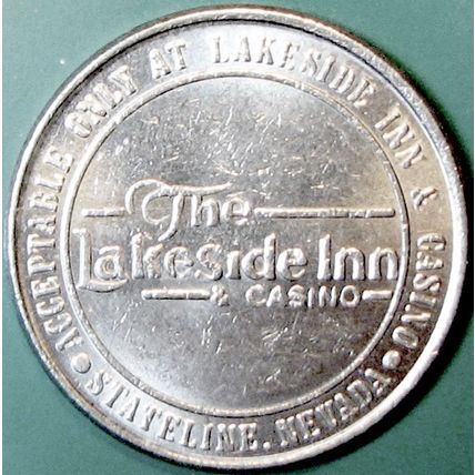Lakeside. $1 Casino Token. Lake Tahoe, NV. J43.