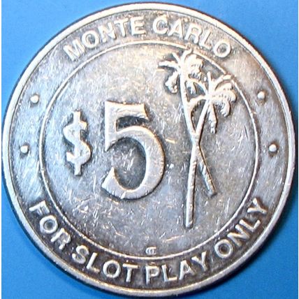 Monte Carlo. $5 Casino Token. Pompano Beach, FL. Day Cruise. F85.