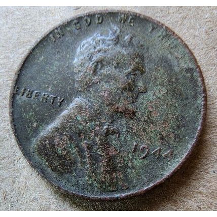 Lot of 4 Wheat Pennies 1940-50's Plain & One 1947 D Jefferson Nickel