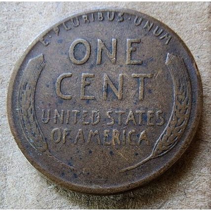 Lot of 4 Wheat Pennies 1940-50's Plain & One 1947 D Jefferson Nickel