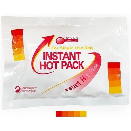 Instant Hot Packs for Pain Relief, 6 x 8 Inch. Pack of 10 Heating Patches. In...