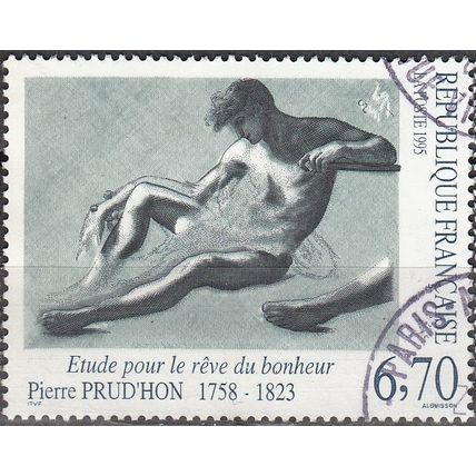 France 1995 Michel 3088 O Cote (2008) 2.00 € Oeuvre Pierre Prud'Hon Cachet rond