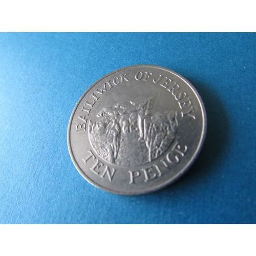 1987 QUEEN ELIZABETH II BAILIWICK OF JERSEY TEN PENCE - COIN - 2 FREE POST. AW