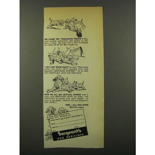 1941 Sergeant's Dog Medicines Ad - Parachute Troops