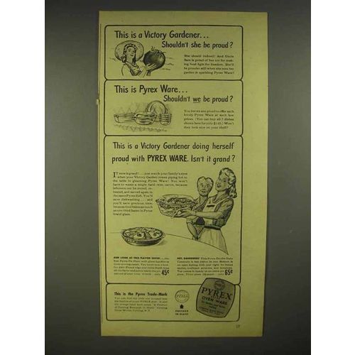 1944 Pyrex Oven Ware Ad - This is a Victory Gardener
