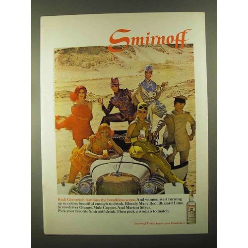 1968 Smirnoff Vodka Ad - Rudi Gernreich Fashions
