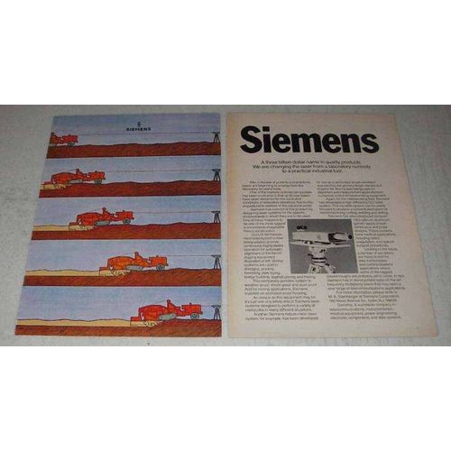 1970 Siemens LG-661 Helium-neon Laser System Ad