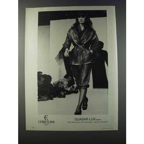 1981 Quasar Lux Cerruti 1881 Fashion Ad