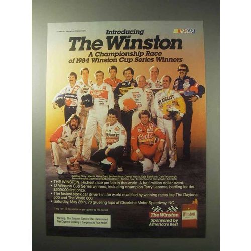 1985 Winston Cigarettes Ad - Ricky Rudd, Dale Earnhardt