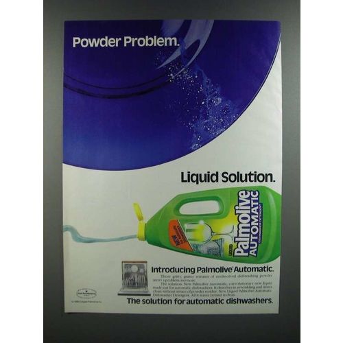 1986 Palmolive Automatic Dishwasher Detergent Ad - Powder Problem