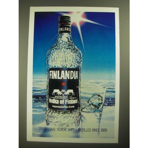 1987 Finlandia Vodka Ad - Traditional Nordic Vodka