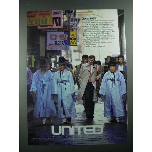 1988 United Airlines Ad - Seoul-Man