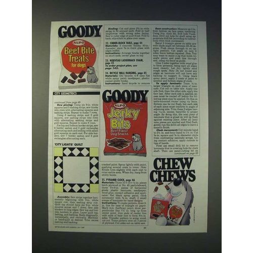 1989 Alpo Beef Bit Treats and Jerky Bits Ad - Goody Goody Chew Chews