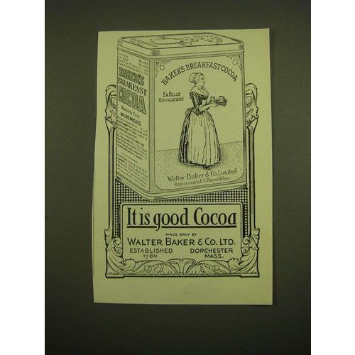 1924 Walter Baker & Co. Cocoa Ad - It is good Cocoa