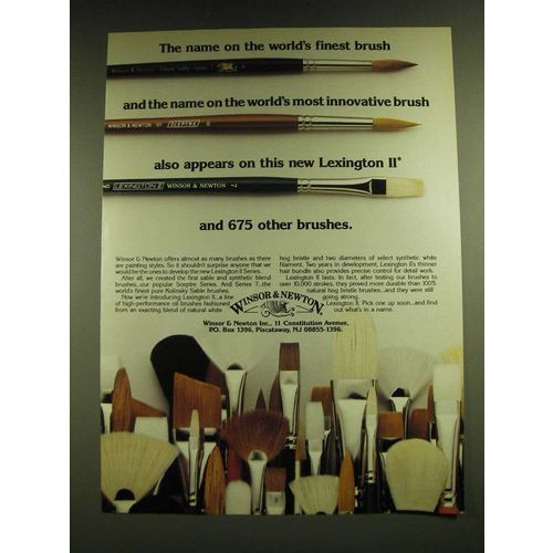 1990 Winsor & Newton Lexington II Series Brushes Ad