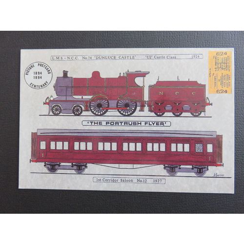 The Portrush Flyer Signed by Artist Dudley Farrar Postcard