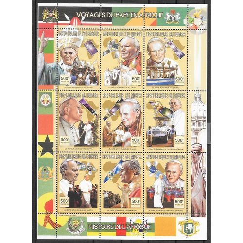 Niger 1998 bloc VOYAGE DU PAPE EN AFRIQUE NEUF ** ( MNH )