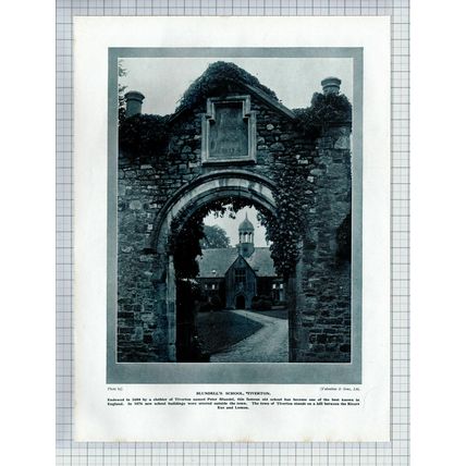 (5893) Blundell's School Tiverton / Lynmouth Harbour - c.1930s Book Print