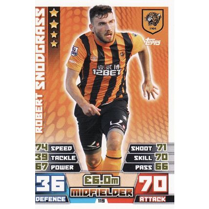 Match Attax 2014/2015 119 Robert Snodgrass Hull City
