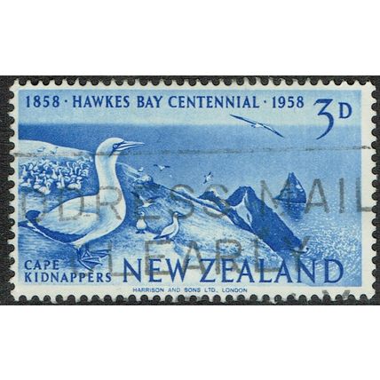 New Zealand 1958 Centenary of Hawkes Bay 3d Blue SG769 GU