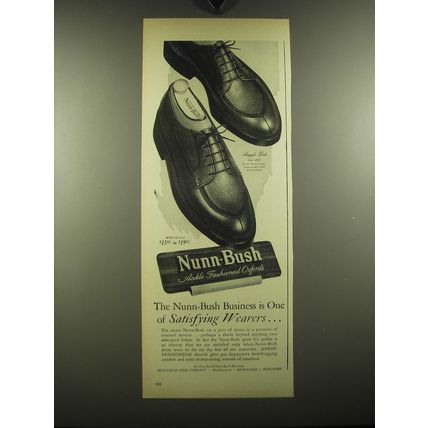 1949 Nunn-Bush Argyle Last Style 2537 Shoes Ad - The Nunn-Bush business