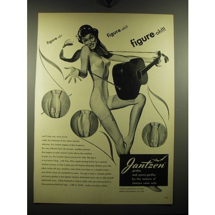 1949 Jantzen Girdles and Panty-Girdles Ad - art by Pete Hawley - Figure-oh!