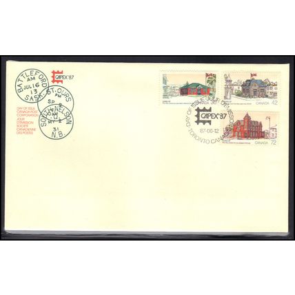 Cover Canada 3 Stamps CAPEX '87 (Cachet-U/A) Box0037