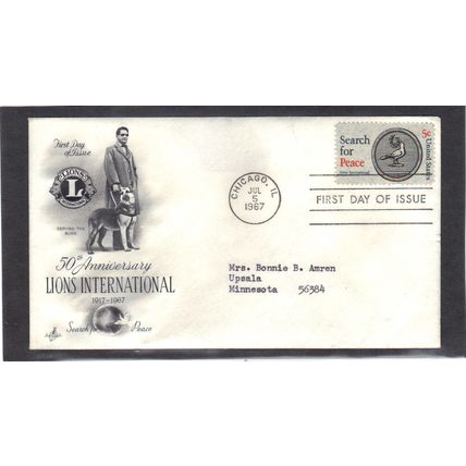 FDC Art Craft 1326 5c Peace Dove (Cachet-Typed/A) CV39004