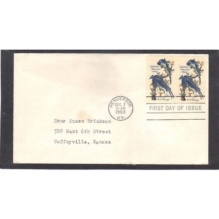 FDC 1241 5c Jays Pair (No Cachet-Typed/A) CV42035