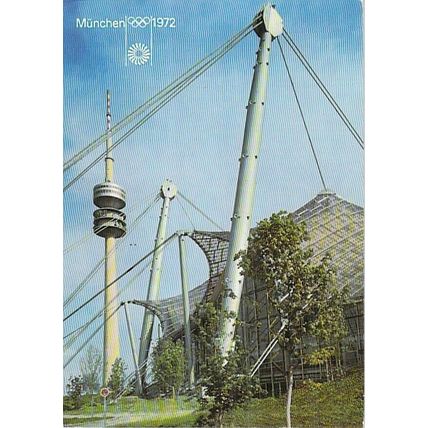 Munich 1972 Olympics Sporthalle Germany Postcard 1972 used VGC