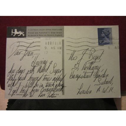OULTON BROAD, LOWESTOFT, SUFFOLK used postcard by Jarrold 1978 pm =