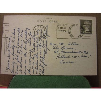 HOPTON-ON-SEA, NORFOLK.. used postcard by Constance 1981 pm =