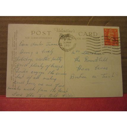 MARINE DRIVE, LLANDUDNO, CONWY, WALES Brian Gerald used postcard 1951 pm =