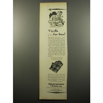 1950 Abercrombie & Fitch Viyella Shirts Advertisement - Viyella ..for him