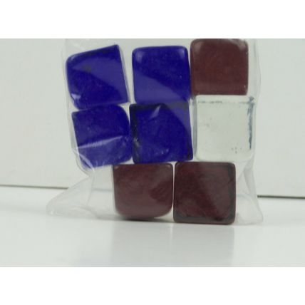 Bag Cube Color Glass Gems Pebbles Stones Flat Marbles for Vase Accents & Crafts