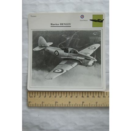 Hawker Henley - GB - Trainer - Collectors Club Card