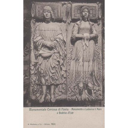 Port Said The Lessops Monument Statue Antique Postcard