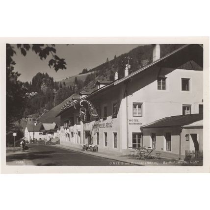 Gasthof Pension Weisses Gries Brenner Austria Real Photo Old Postcard