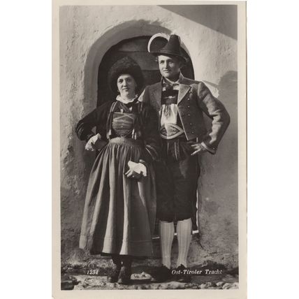 Tirol Austria Folklore Costume Old Real Photo Postcard