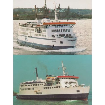 MR Romso Halsskov to Knudshoved Scandanavian Ferry Postcard