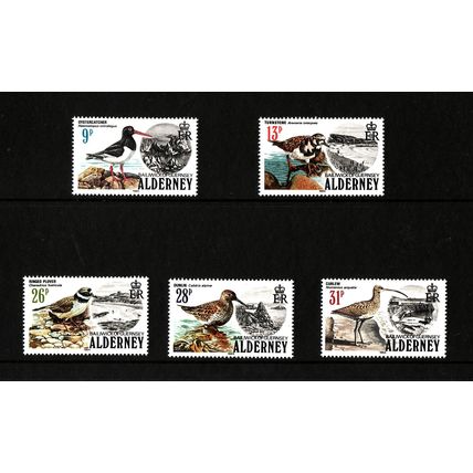 1984 Alderney, Birds, NH Mint Set of Stamps, SG A13-17