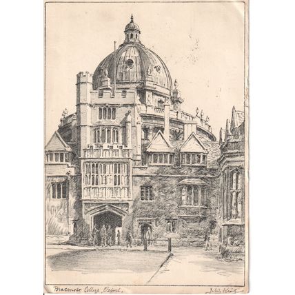 Vintage PC 1954 - Brasenose College, Oxford, Oxfordshire