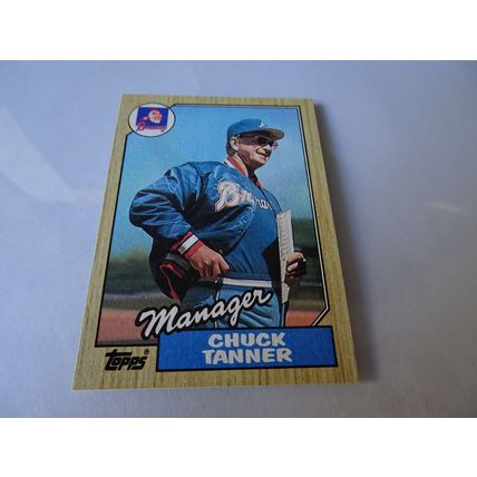 1987 Topps Card # 593 Chuck Tanner Very Good-Excellent (4) Atlanta Braves