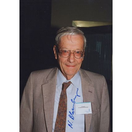 Nicolaas Bloembergen Dutch American Physicist Nobel Prize Large Hand Signed Phot