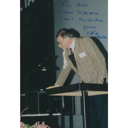 Karl Alex Muller Swiss Physicist Nobel Prize Collection Hand Signed Photo